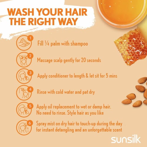 صانسيلك شامبو شعر 400 مل بالعسل