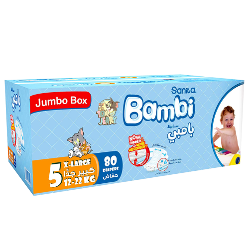سانيتابامبي ك جدا جامبو بوكس 80 حفاضة