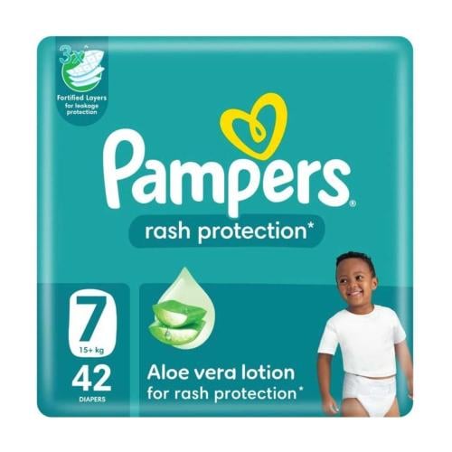 بامبرز مقاس (7) +15 كجم عبوة ميجا 42 حفاضة