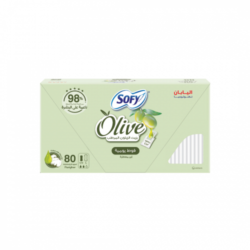 سوفي بزيت الزيتون فوط يومية غير معطرة 80 فوطة