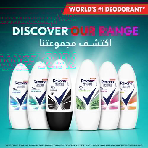 ريكسونا مزيل عرق روول اون حماية 72 ساعة برائحة الب...