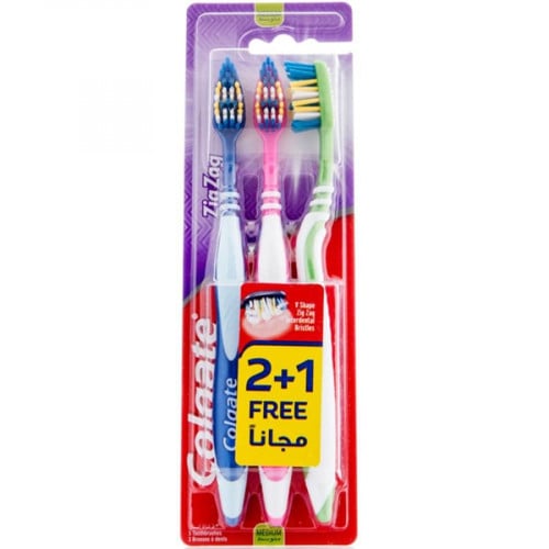 كولجيت فرشاة أسنان زجزاج 2+1 مجانا