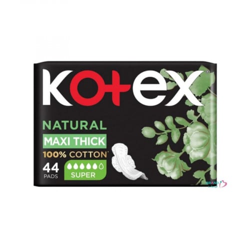 كوتكس طبيعي حفائض نسائيةسميكة سوبر 100% قطن 44 قطع...
