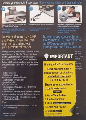 محول أشرطة الفيديو القديمة لنظام الويندوز . Roxio...