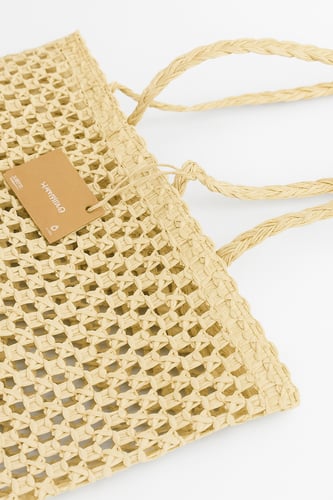 حقيبة يدوية من القش الطبيعي