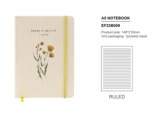 دفتر ملاحظات زهري أنيق (A5)