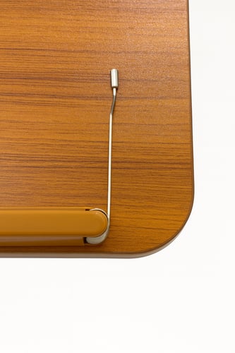 حامل الكتب المعدني بالخشب الفاخر