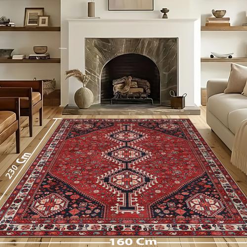 سجادة تراثية نمط كازاك مقاس 230X160 سم بألوان أحمر...