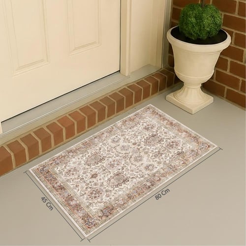 سجادة بوهيمي عتيقة | بيج وعاجي وترابي | مقاسات متع...