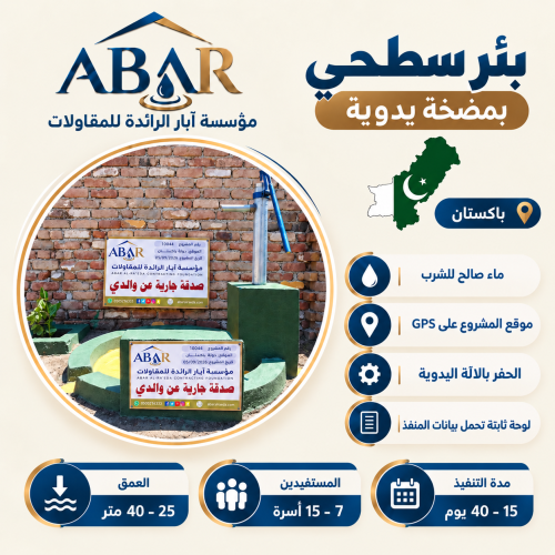 بئر المضخة اليدوية - باكستان