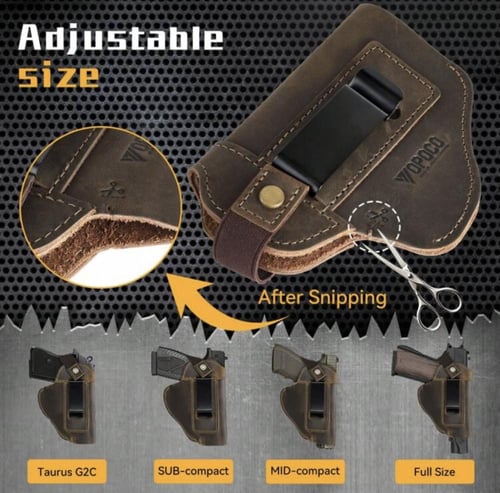 جراب مسدس 9 ملي للأخغاء - جلد طبيعي