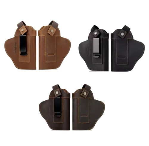 جراب مسدس ومحالة جلدي طبيعي قابل للتعديل لجميع الأ...