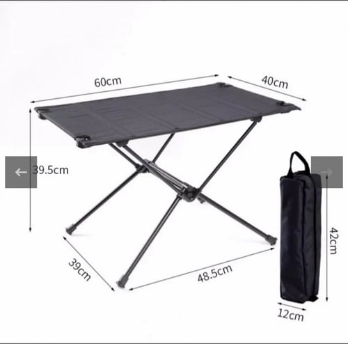 طاولة رحلات قابله لطي أسود _ زيتي _ بني