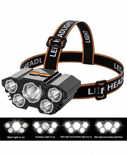 كشاف لرأس قابل لشحن USB