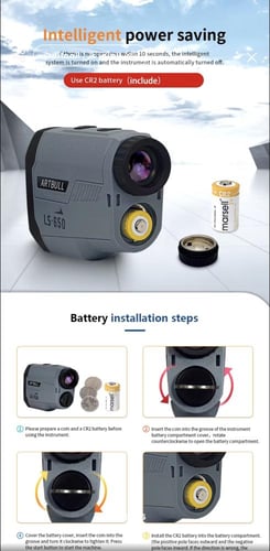 جهاز قياس مسافات بالليزر LS-650 للرماية – مدى 650...