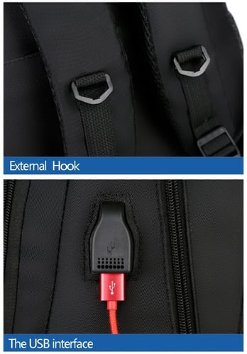 حقيبة ظهر للأعمال مقاومة للماء مع منفذ USB