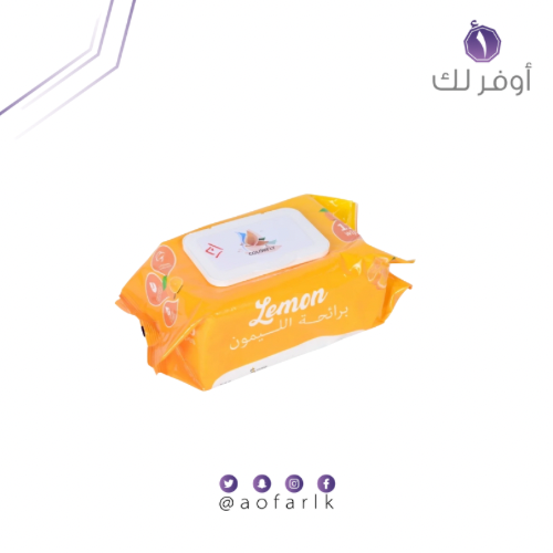 مناديل مبللة صحية للأيدي من كلر فلاي برائحة الليمو...