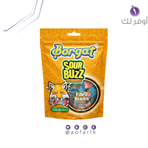 كيس حلوى جيلاتينية متعددة النكهات ساور باز من بورج...