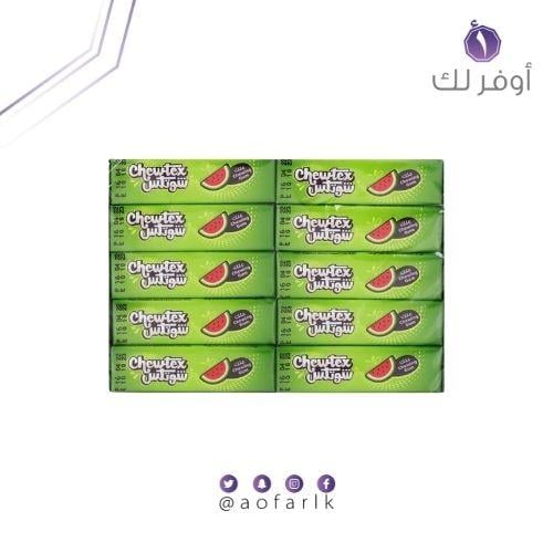 باطوق شوتكس - علك محلى بالسكر بنكهة البطيخ - 5 شرا...