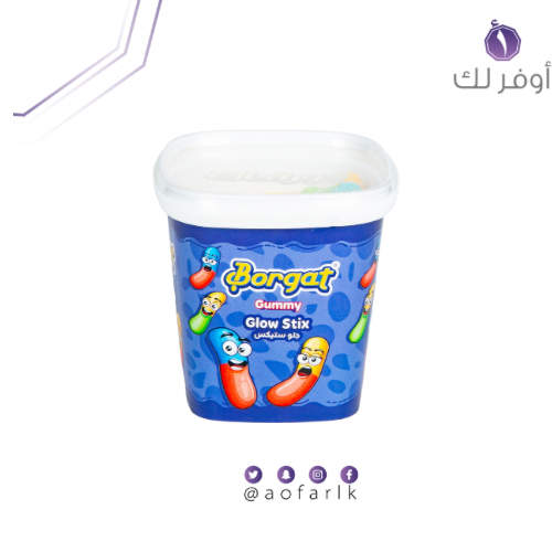 بورقات حلوى الجيلي جلو ستيكس 160 جم