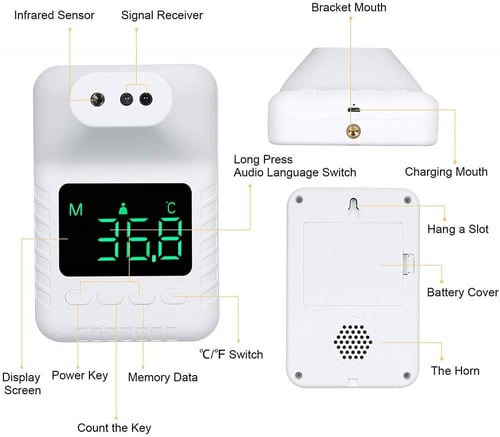 مقياس حرارة مع ستاند
