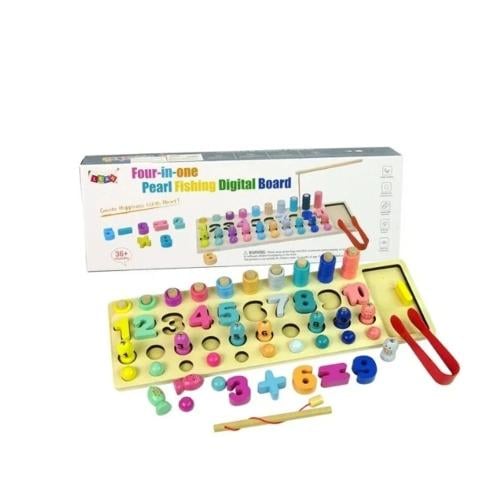 لعبة تعليم الحساب والارقام الخشبية