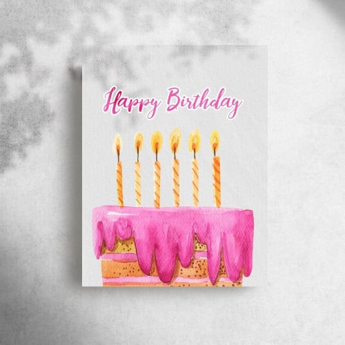 كرت اهداء "Happy Birthday"