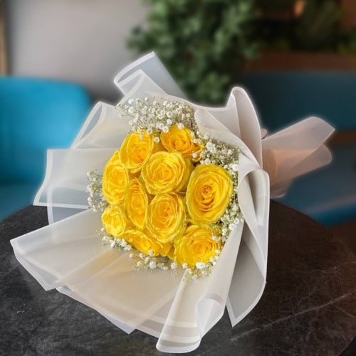 باقة الجوري الاصفر