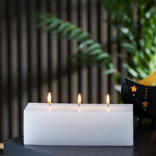 قالب شمعة الاستقبال سيلكون + خشب