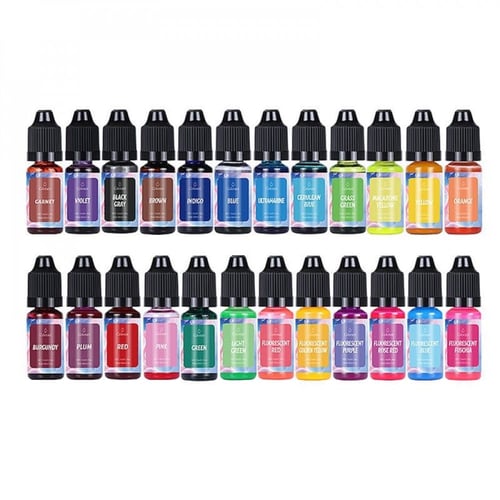 مجموعة الوان سائلة للشمع 24 حبه