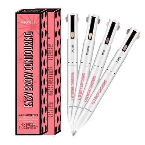 Biqus eyebrow pencil for drawing and defining eyebrows 4-in-1 Easy Pro Contour Ink - 1 Brown Blonde