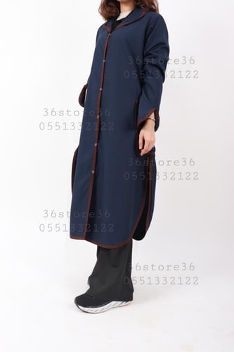 لابكوت كحلي بتطريز شعارك