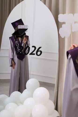 عباية تخرج موف وفضي