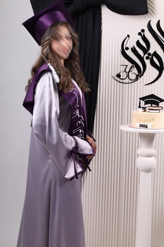 عباية تخرج موف وفضي