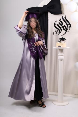 عباية تخرج موف وفضي