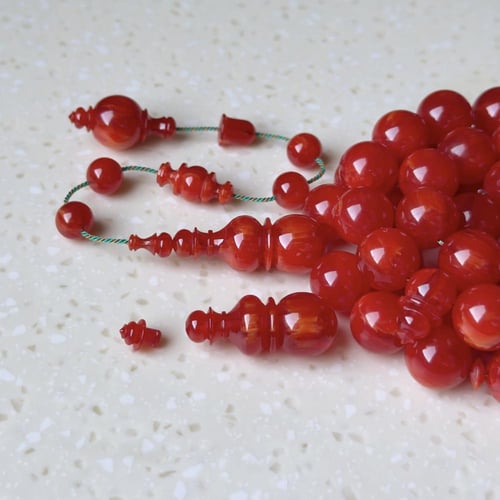 مرجاني معرّق خراطة "سبحة كنانة" محاكاة اسماعيل باش...