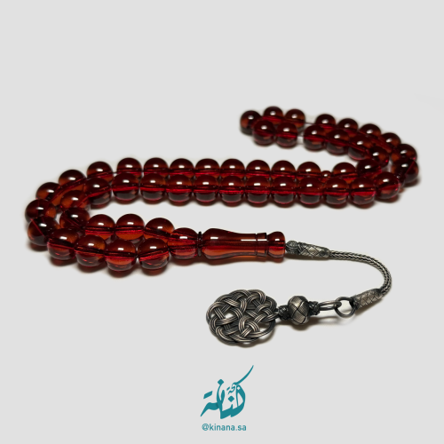 سبحة زعفرانية ( لون أحمر عسلي )