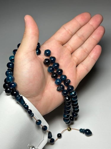 سبحة بكلايت أزرق + عصا بكلايت أزرق