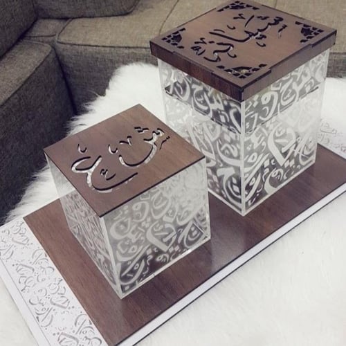 طقم مباخر خشبي