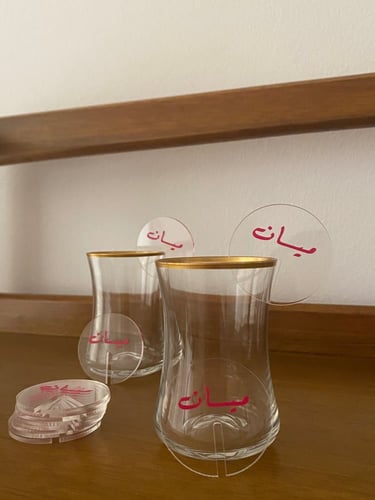 تعليقه كاسات شفاف