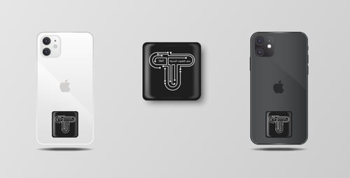 استيكر مربع ذكي ( أسود )