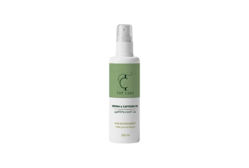 زيت الحناء والكافيين للشعر