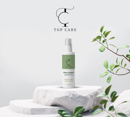 زيت الحناء والكافيين للشعر