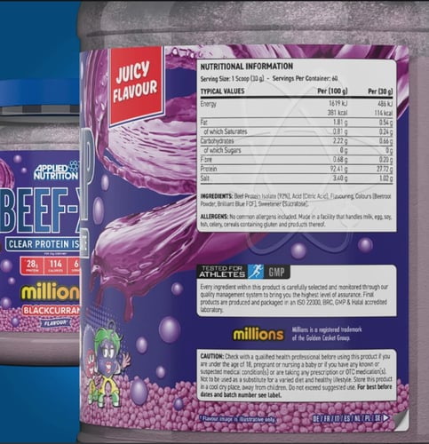 Beef-XP Millions Blackcurrant بيف إكس بي نكهة العن...