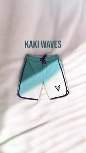 شورت فيزيك اخضر مموج KAKI WAVES