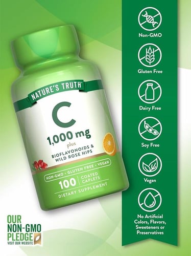 NATURES TRUTH C 1000MG RH 100 CAP فايتمين سي 1000...
