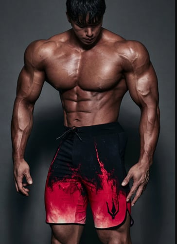 شورت فيزيك اسود ناري مميز Magma