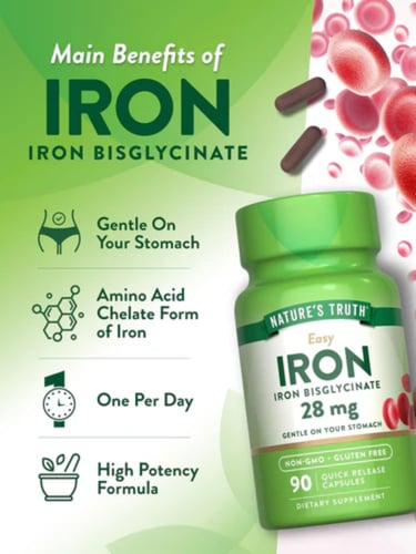 Nature's Truth IRON 28MG 90 CAP حديد
