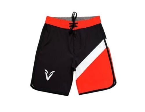 شورت فيزيك احمر ملون من الجنب RED ACCENT