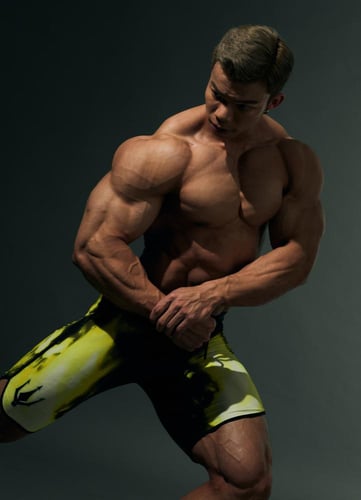 شورت فيزيك اسود واصفر نار مشتعلة V6